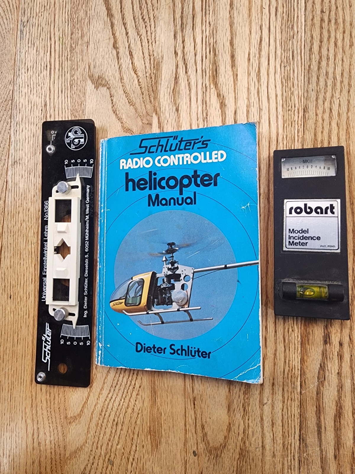 Schluter RC Helicopter Manual Universal Angle Tool #1336 Robart Incidence Meter