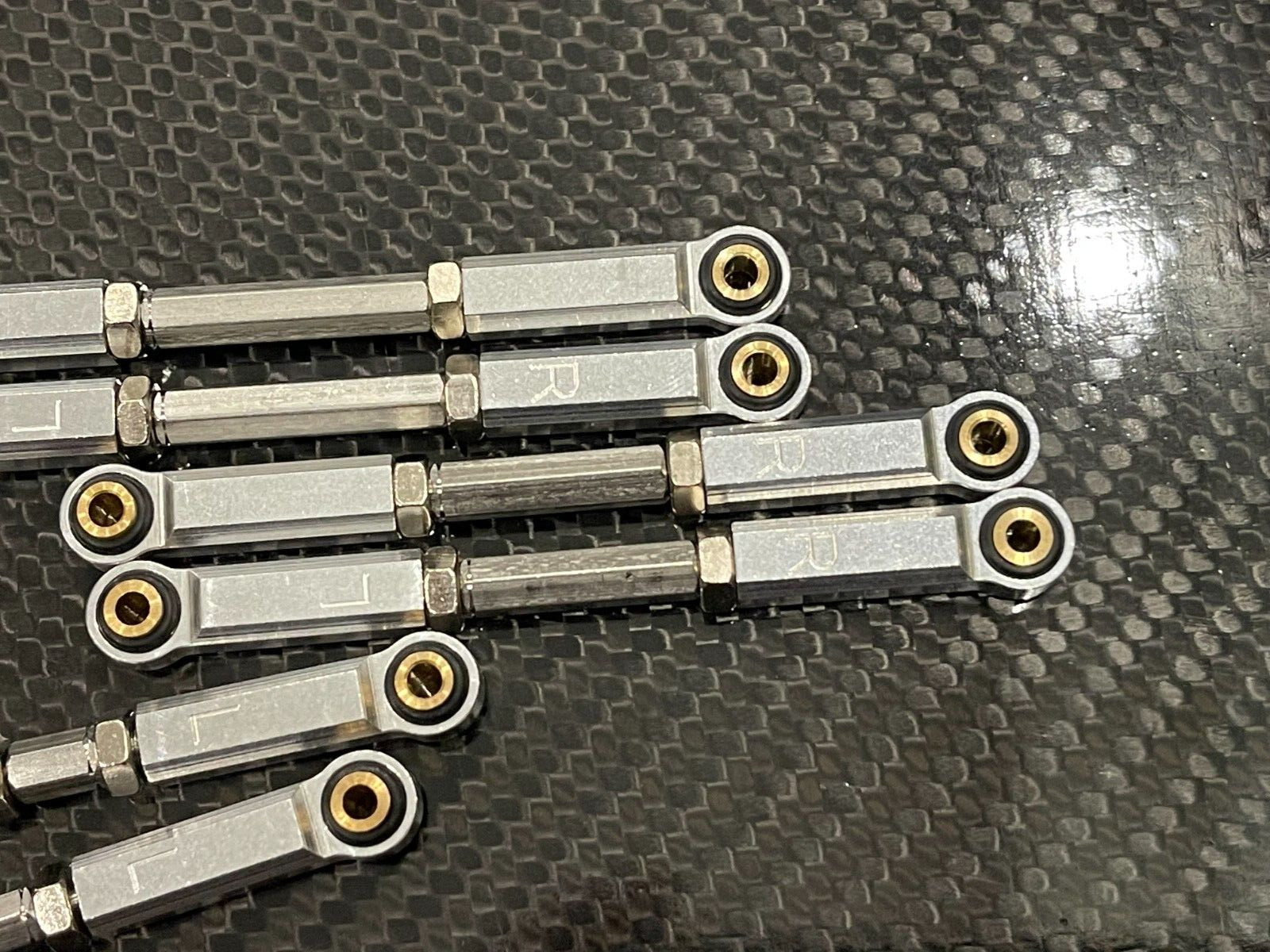 6pcs Aluminum Steering & Suspension Link Set for Arrma Mojave 4S 4×4 Silver