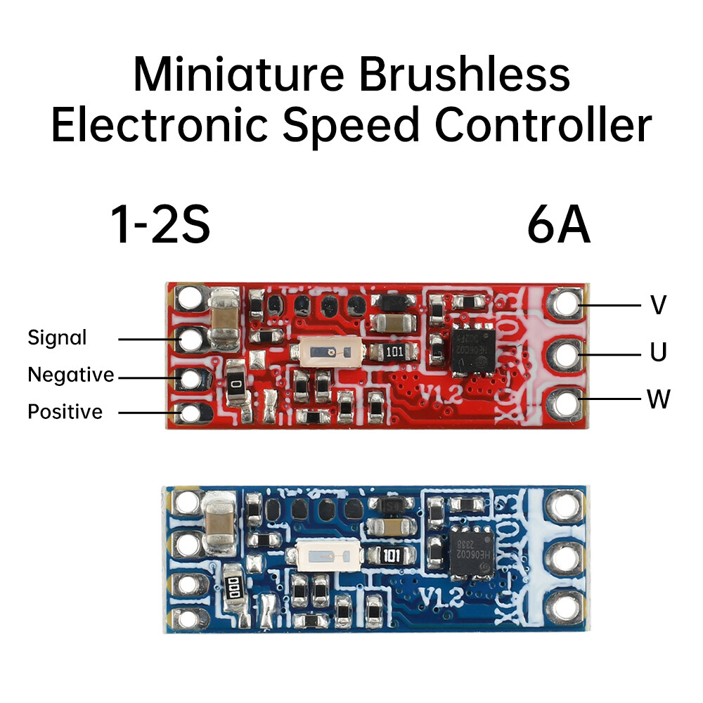 1S-2S 6A DC Brushless Motor Speed Controller Drive Board for 1104 1106 1306 1407