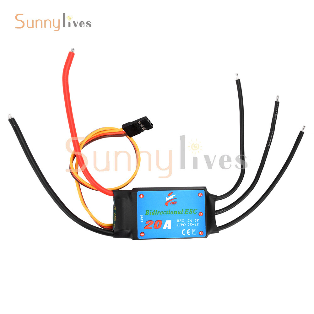 20A/30A/40A/50A Bidirectional Brushless ESC for Remote Control Ship Pneumatic