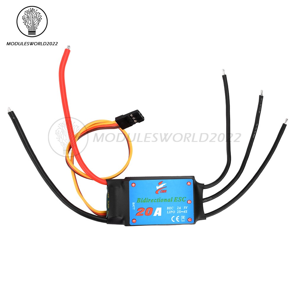 20A/30A/40A/50A Bidirectional Brushless ESC for Remote Control Ship Pneumatic