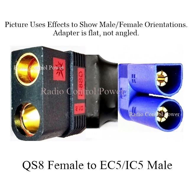 RCP-QS8 to EC5/IC5 6 awg Equivalent No Wire Adapter
