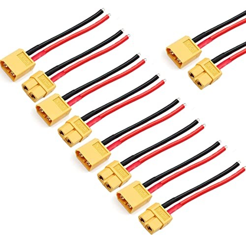 XT30 Pigtail 5 Pairs Male Female Connector 16AWG Silicone Wire FPV Drone