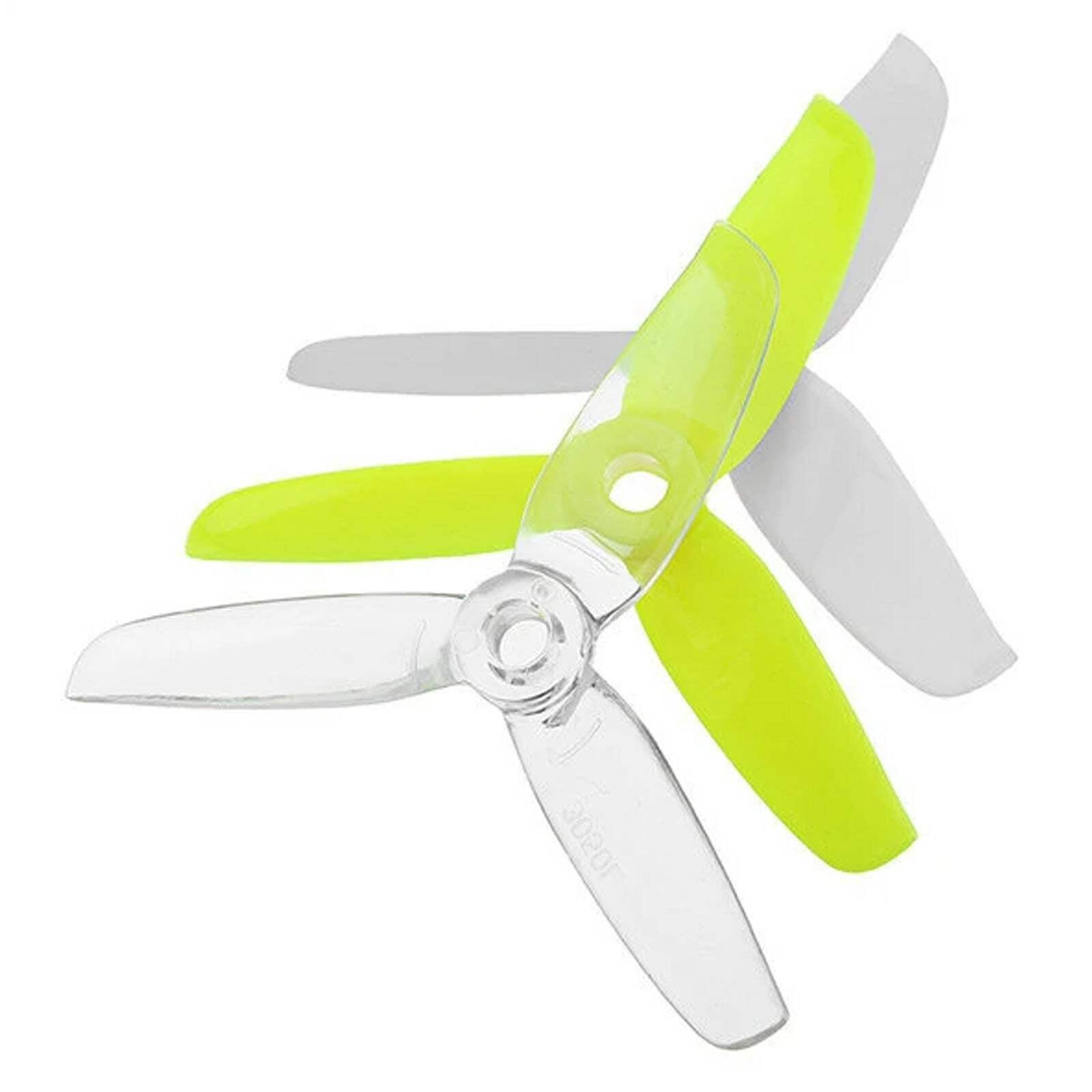 10 Pairs LDARC 3050 3″ Propellers 3-Blade (5mm Shaft) (Green/White/Clear or Blac