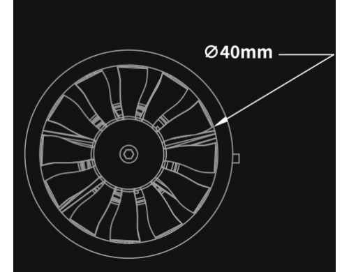 Xfly-Model Galaxy X4 40mm 12 Blade 5000Kv EDF Power Combo For 3S – 4S