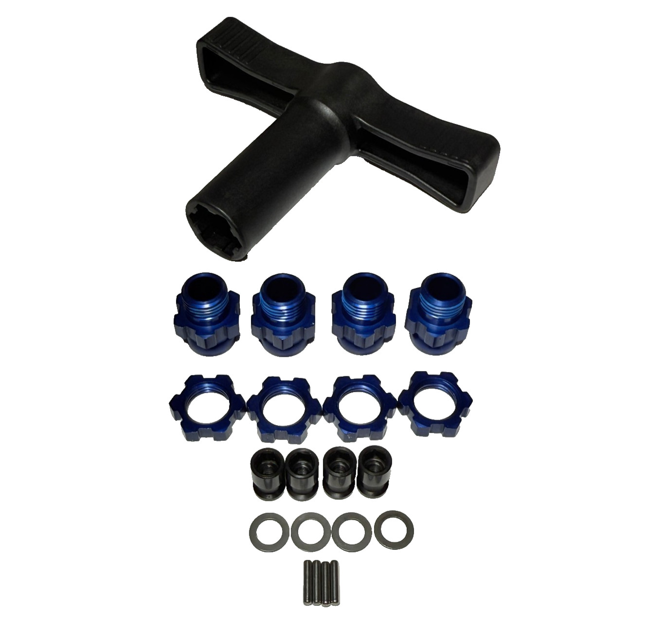 Fits Traxxas Jato 4×4 VXL 17mm Aluminum Wheel Hexes Nuts Washers Pins Tool /BL2s