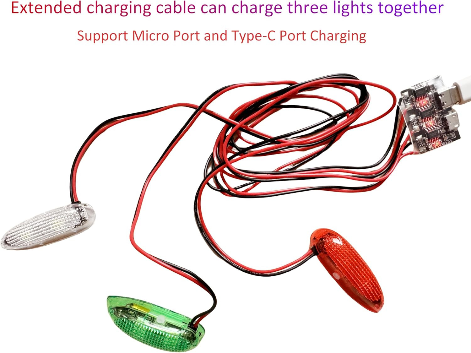 3Pcs/Set LED Light Kit for RC Plane Jet Airplane Aircraft Fix Wing Quadcopter, R