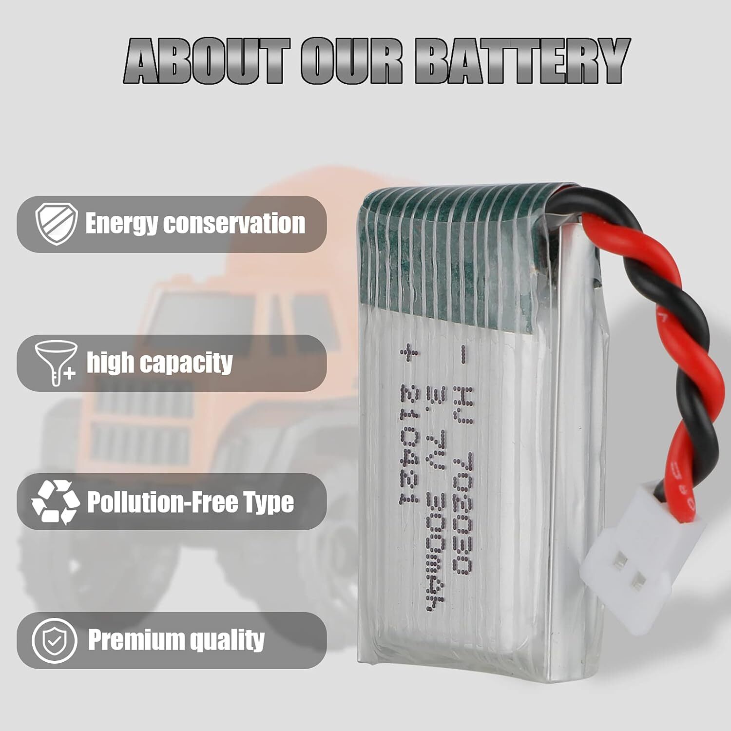 1400mAh 7.4V 25C battery With USB Charger For WLtoys 4WD RC Cars A959-B A969-B