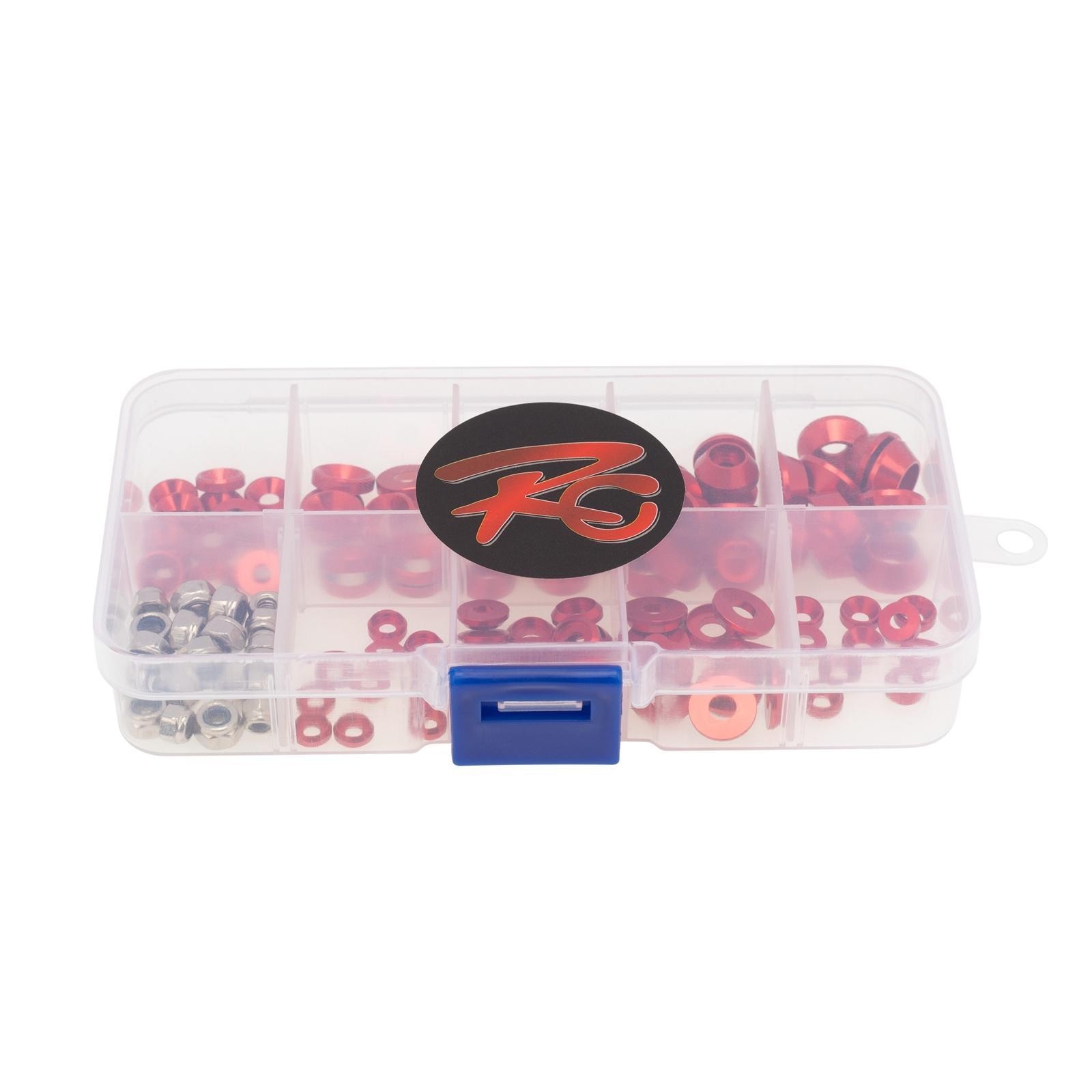 1/10 1/8 Aluminum Countersunk Round Head M2.5 M3 M4 Screw Gasket Nut Assortment