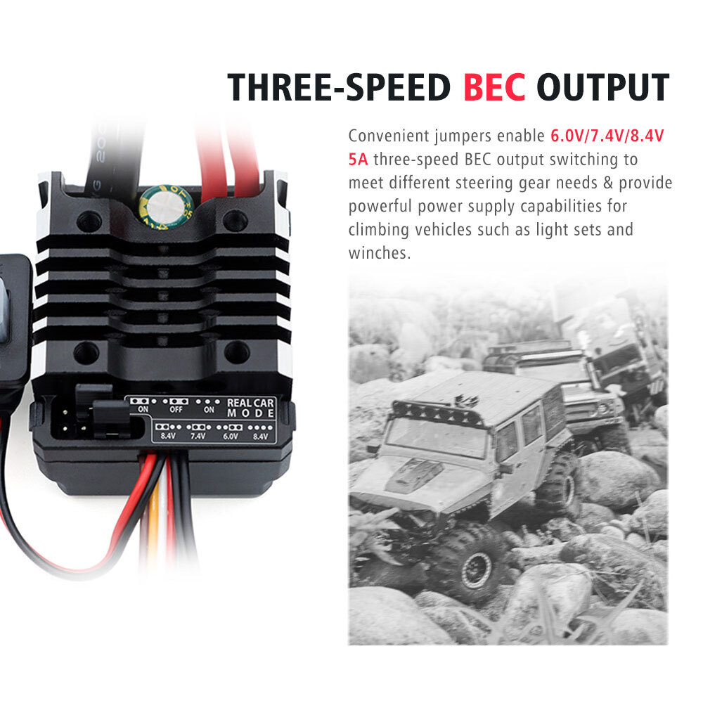 SURPASS HOBBY 80A ESC 550 Motor 12-35T BEC Power Combo For 1/10 Crawler Car