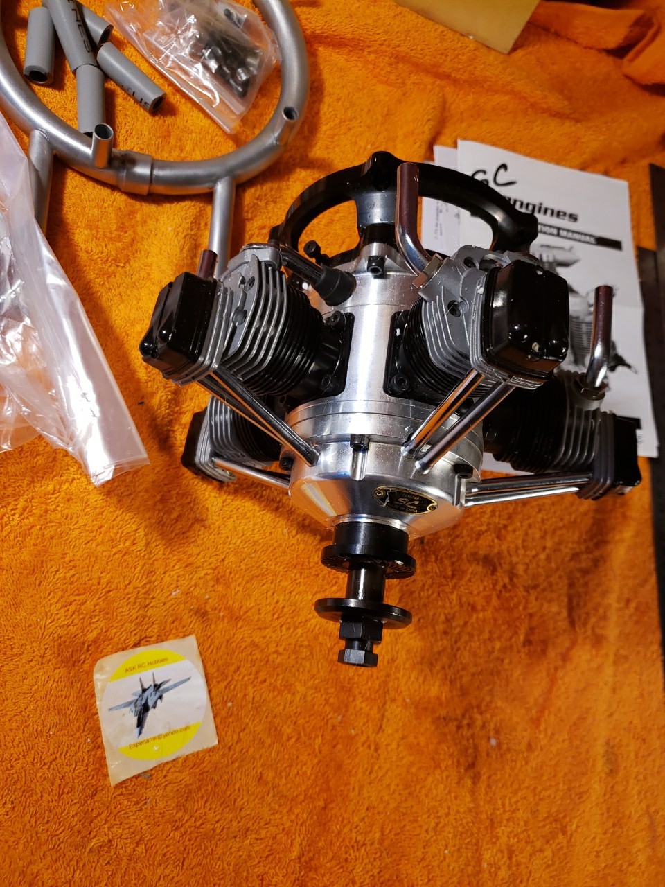SC Engine – SC FS400AR – 5 Cylinder 64cc Size 4 Cycle RC motor – New – KIK25