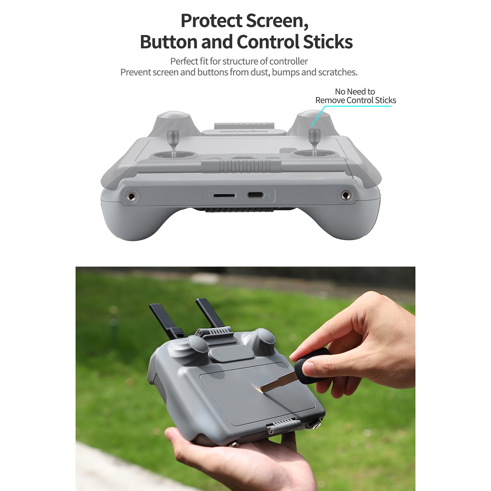 Remote Controller Sun Hood Sunshade Cover Case For DJI Air 3 Mini 3 Pro RC 2.