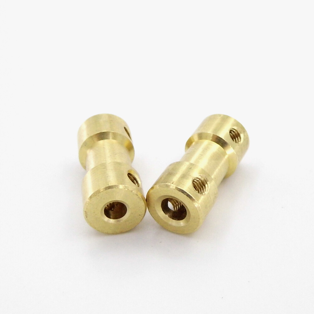 2x RC Model 2 2.3 3 3.17 4 5 6mm Motor Shaft Coupling Copper Joint Connector