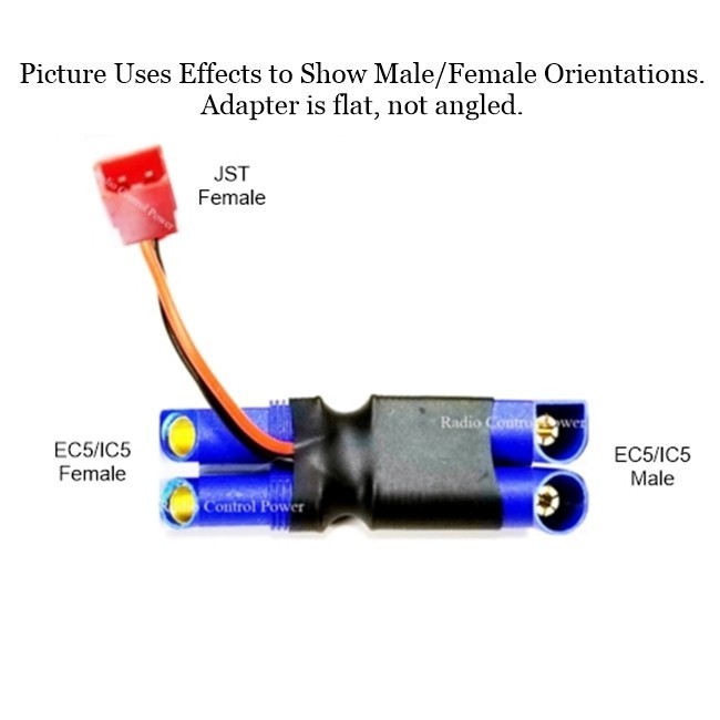RCP-JRJST EC5/IC5 Power Tap Connector to JST Female EC5/IC5 M to EC5/IC5 F
