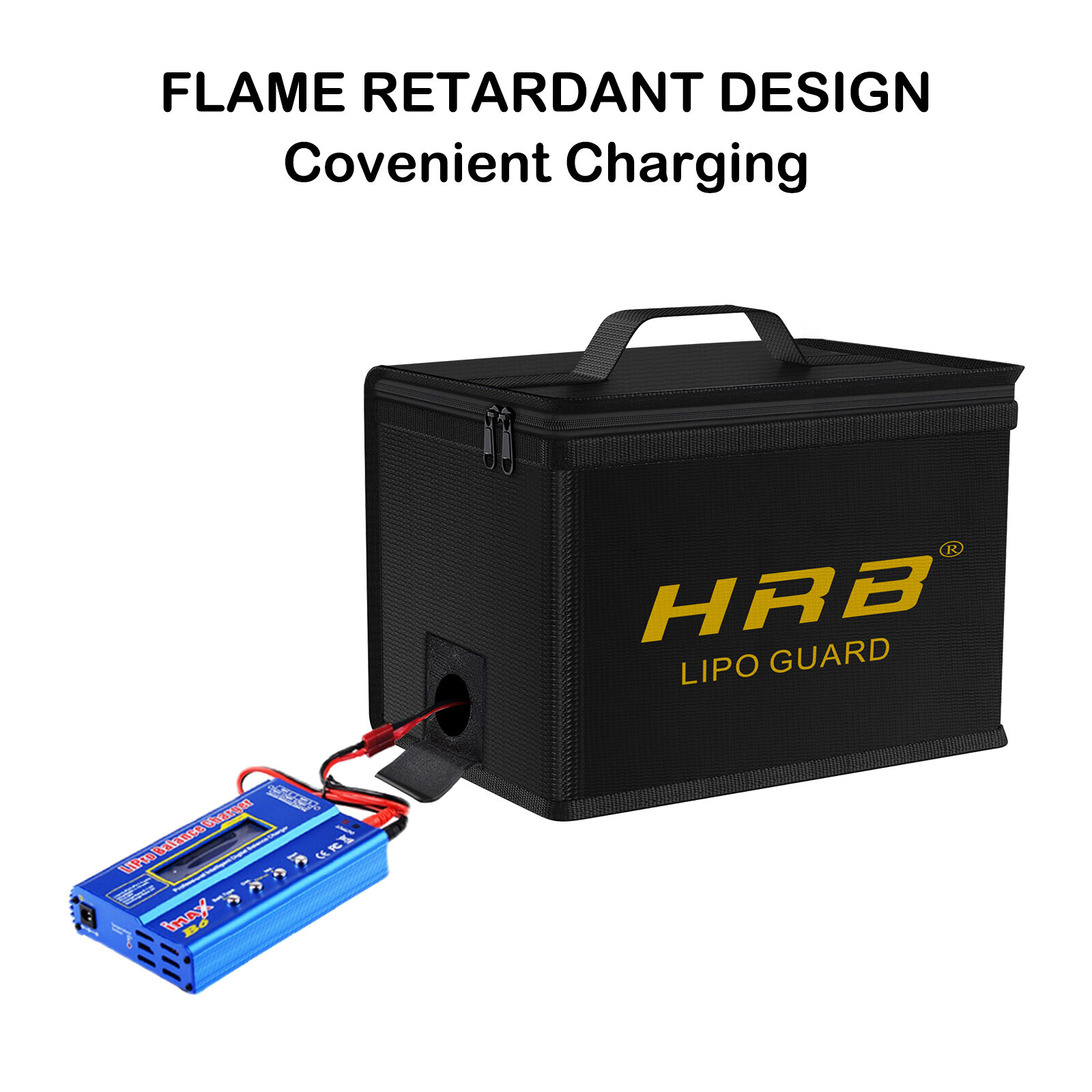HRB Lipo Battery Safe Guard Fireproof Explosionproof Bag Charge & Storage US