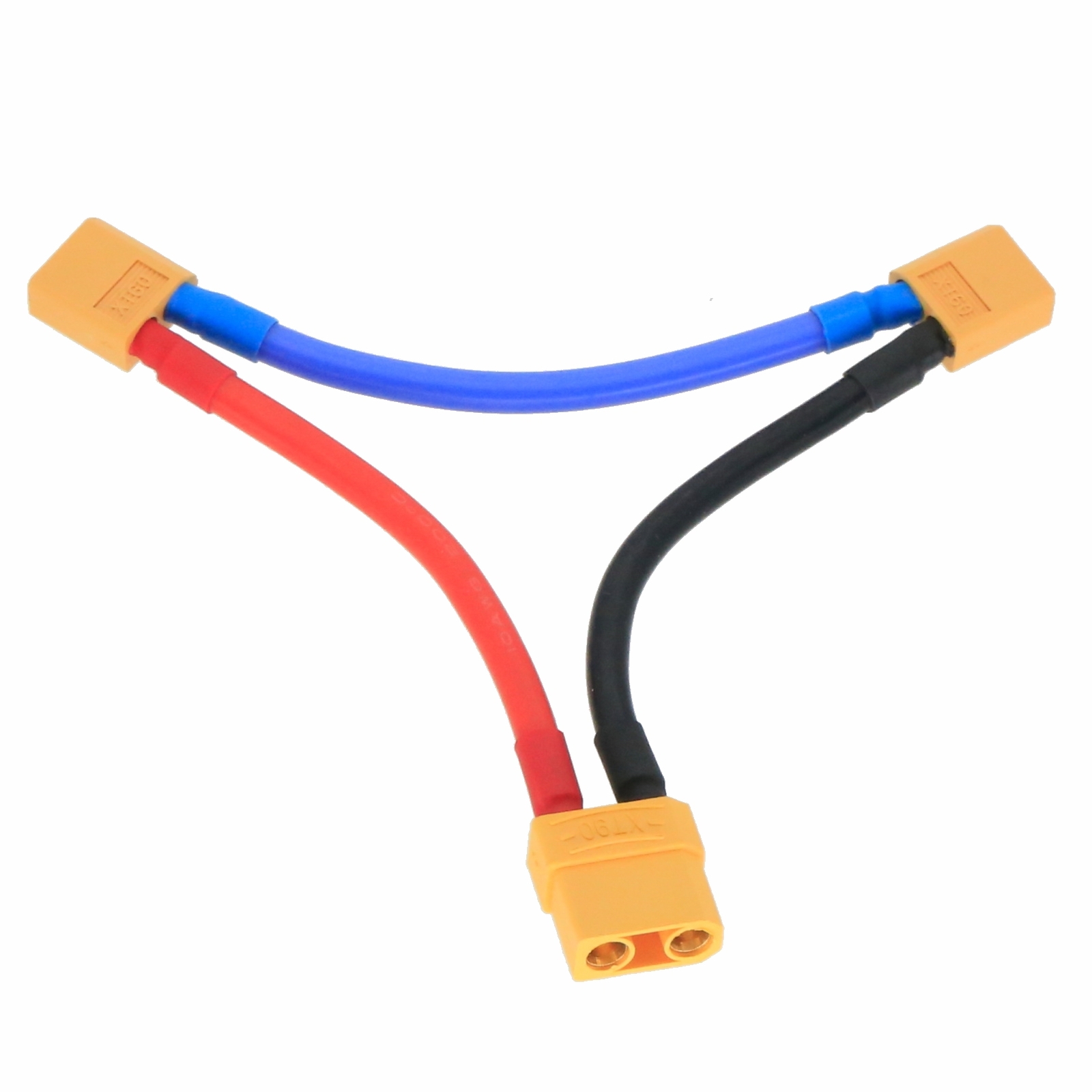 Series Wire XT90 1 Female to 2 Male XT60 10AWG 4″ Cable Doubles Voltage battery