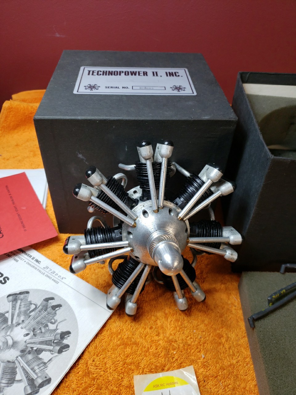 Technopower II Inc. Techno Power 7 Cylinder 4C RC Classic Radial Motor