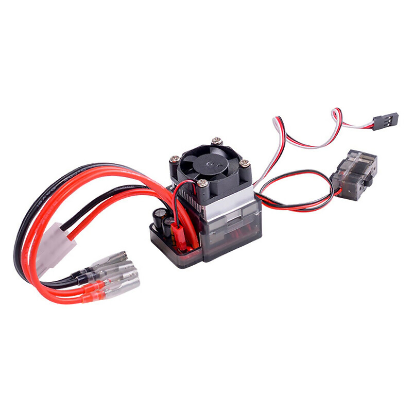Black & Red ESC Brushed Speed Controller With Cooling Fan For RC Car Truck Boat