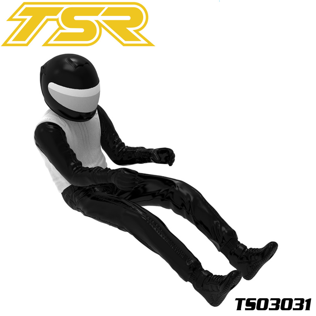 Team Saxo TS03031-BK Driver Figure Black GK-200 RC Go Kart Car Parts