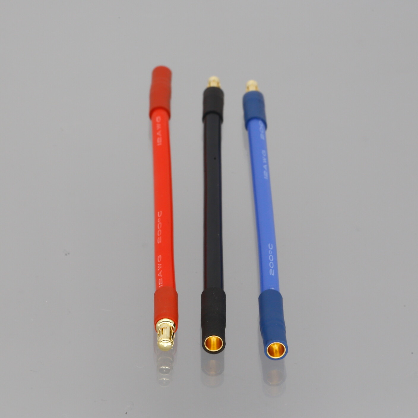 3pcs/lot RC Brushless Motor 3.5mm Bullet Male/Female 12AWG 4~20″ Extension Cable