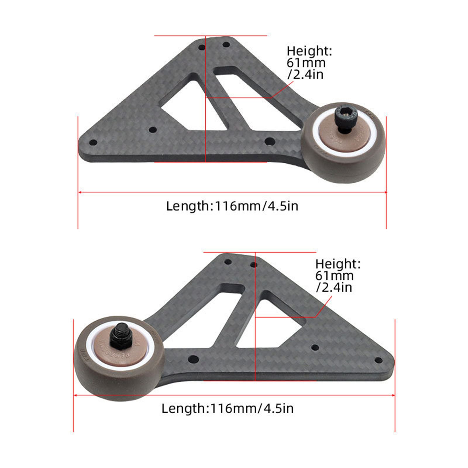 Replacement Carbon Fiber Wheelie Bar For Arrma 1/7 Mojave V2 EXB RC Car Parts