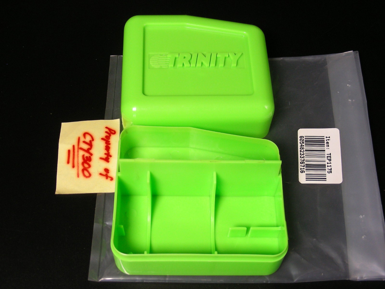 Vintage TRINITY MONSTER GREEN Molded RC Motor Case Box for Accessories & Parts !