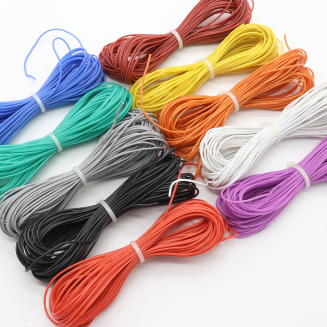 Flexible Soft Silicone Wire Cable Copper 2/4/6/7/8/10-30AWG 0.08mm Tinned Copper