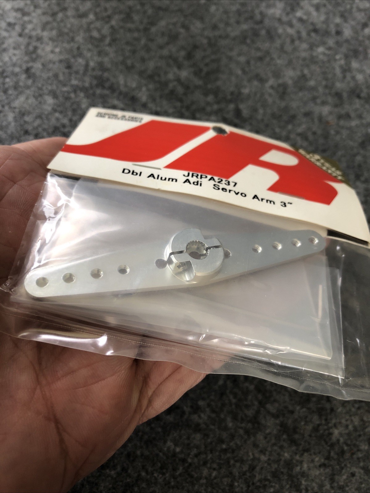 JR JRPA237 Double Alum Servo Arm 3”, New in Package, Radio Controlled