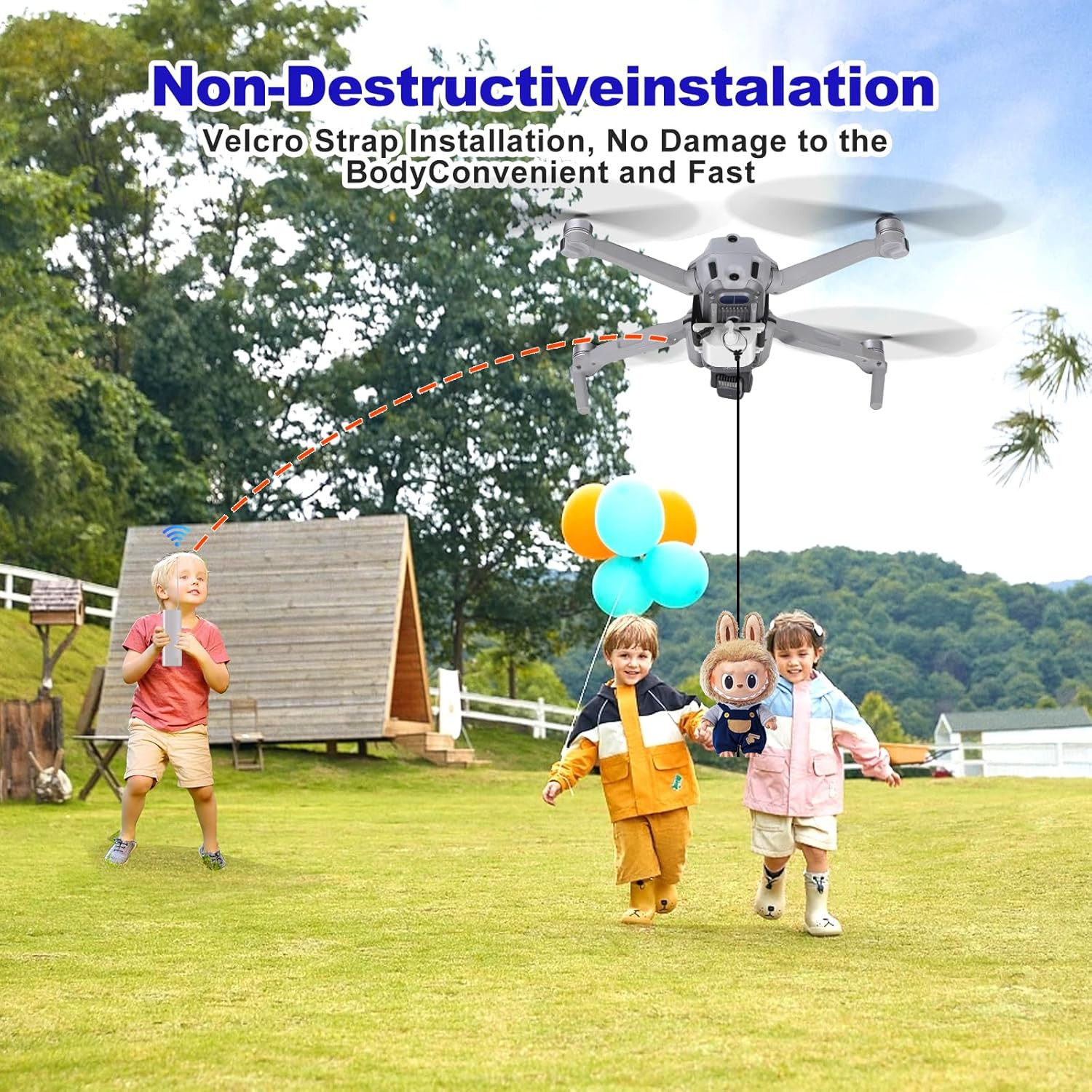 Universal Drone Airdrop System – payload airdrop release device with hook, airdr