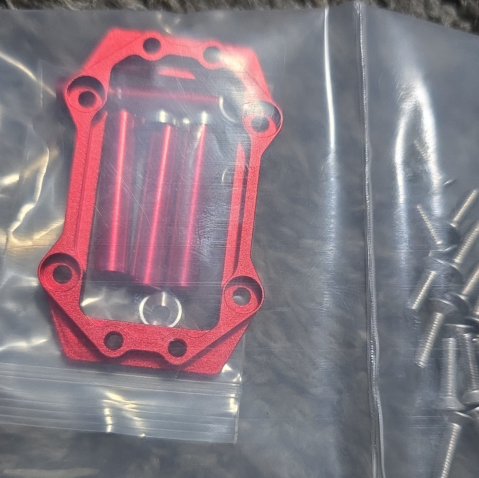 Red Anodized Aluminum RC Mounting Bracket Kit w/ Screws, Universal Fit