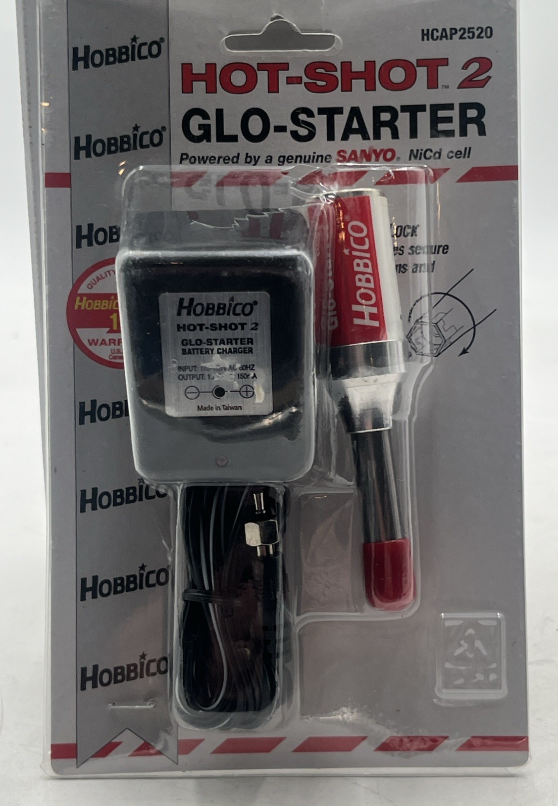 NEW Hobbico HCAP2505 Hot-Shot 2 Glo-Starter NOS Powered By Sanyo NiCd Cell