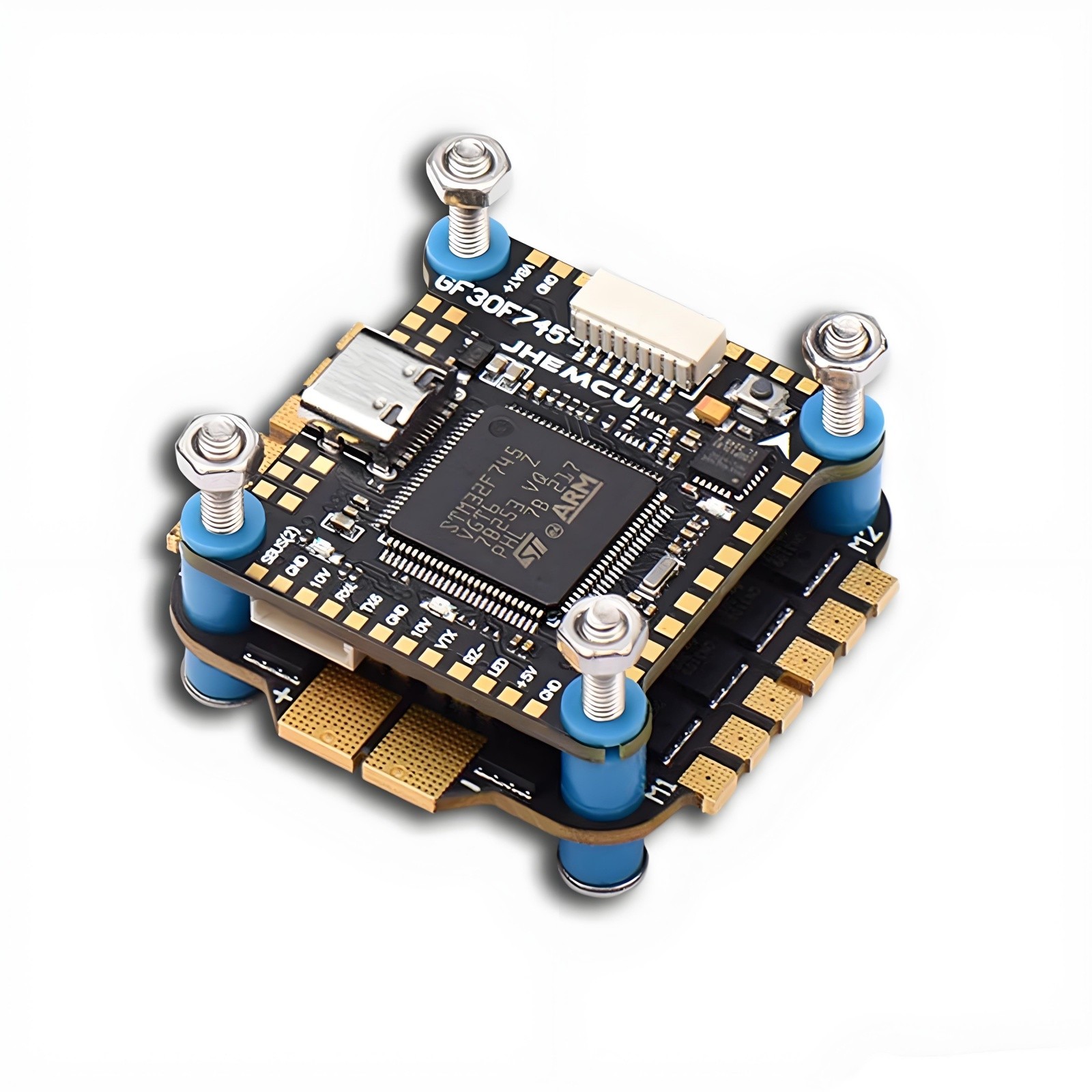JHEMCU GF30F745 ICM Flight Controller AM32A60 60A 4in1 ESC for RC FPV Drone