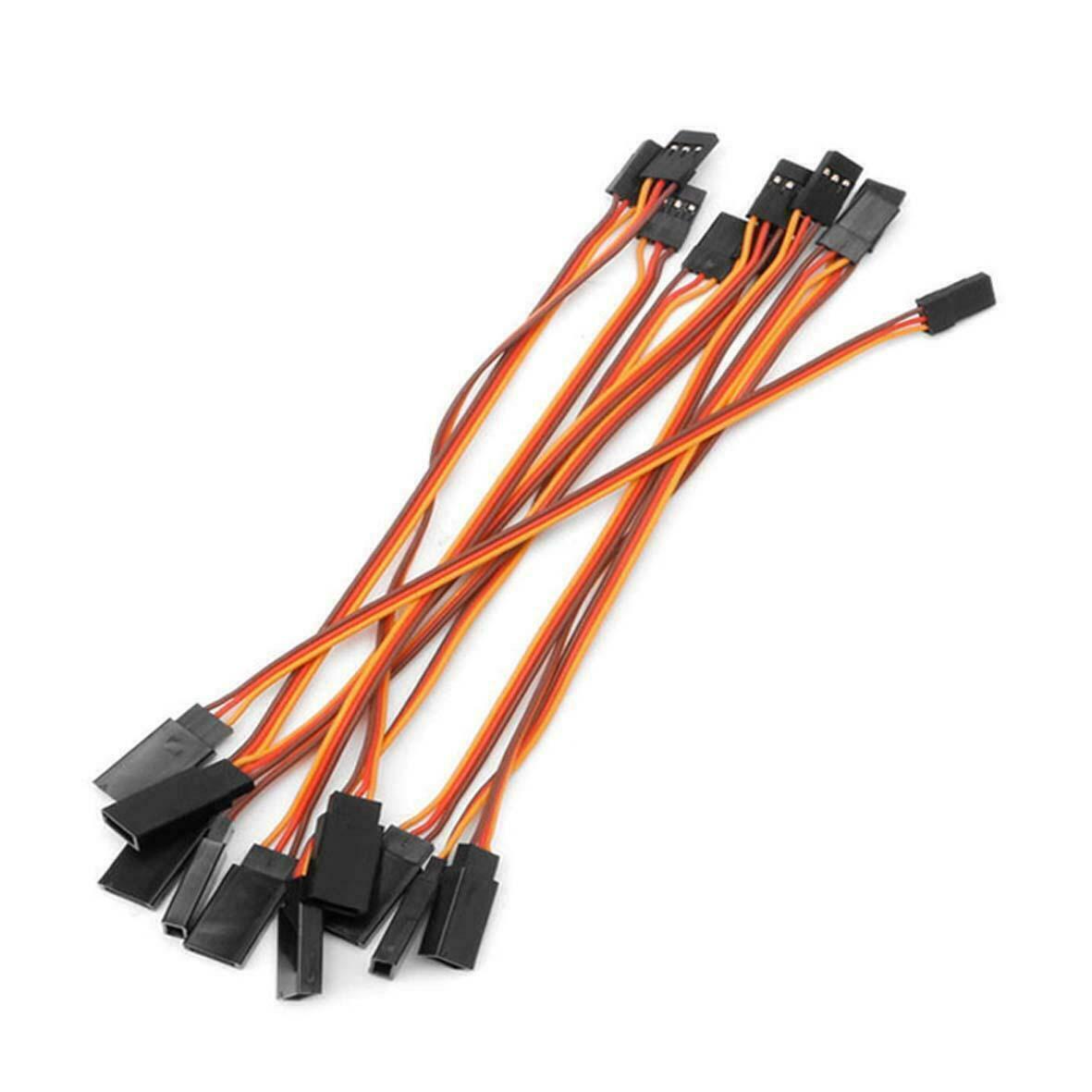 20pcs 10cm 100mm Male to Female JR Plug RC Servo Extension Lead Wire Cable