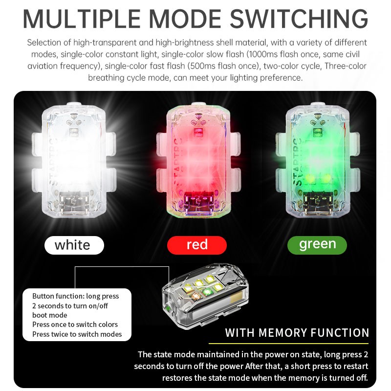 Strobe Light LED Flashing Lamp for DJI Mini 4Pro/Air 3/Mavic Series Drone RC Car