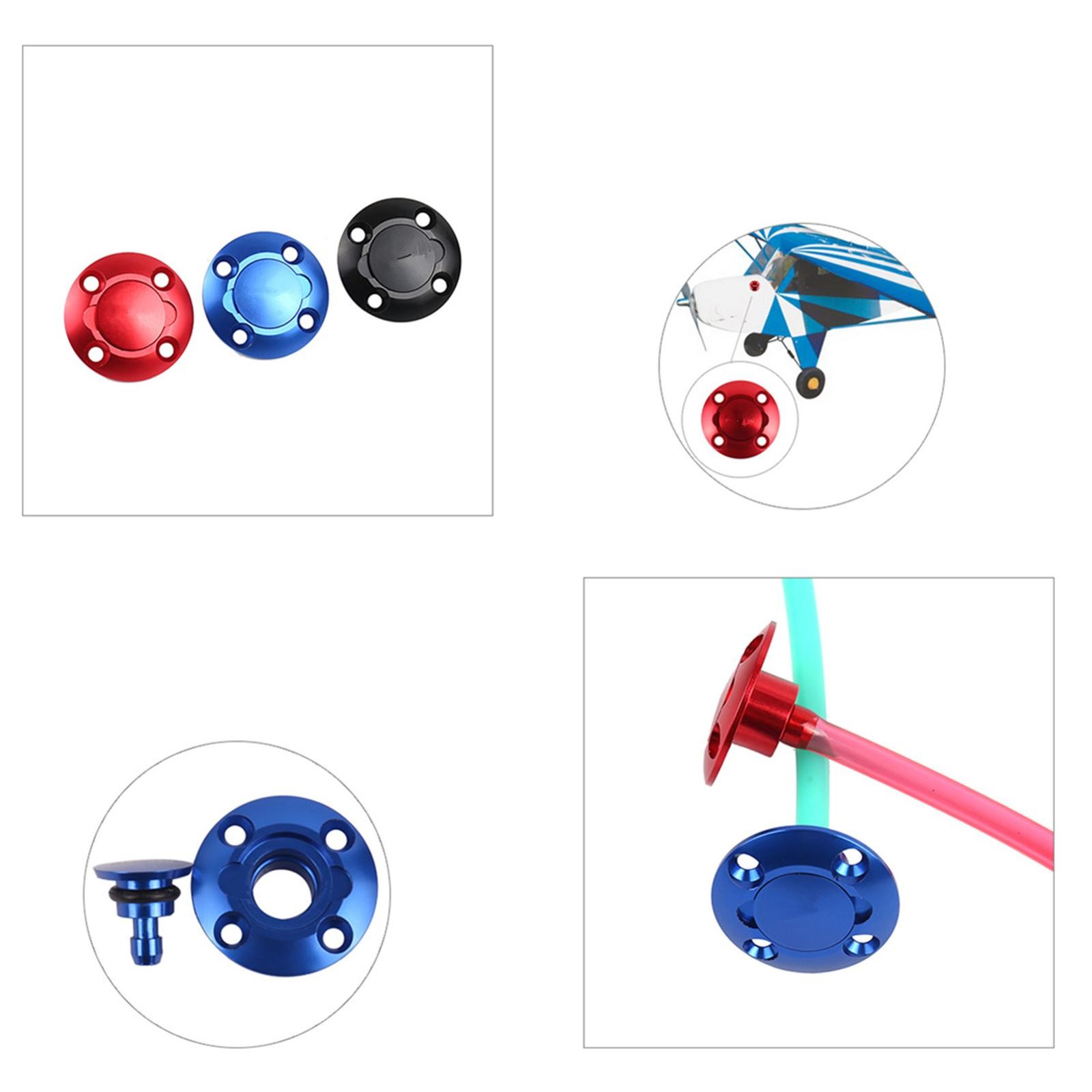 1pcs CNC Aluminum Alloy Round Fuel Dot Cap Oil Tank Plug For RC Airplane Model