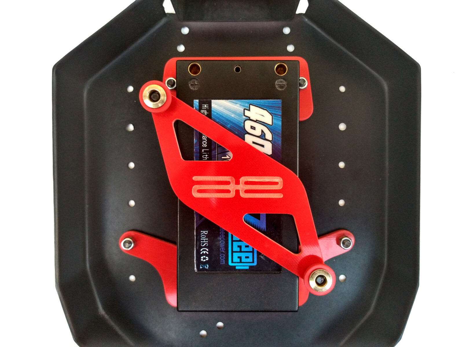 Team Associated RC10 Hot Trick Style Lipo 2s Brace Holder For Black Gold Chassis
