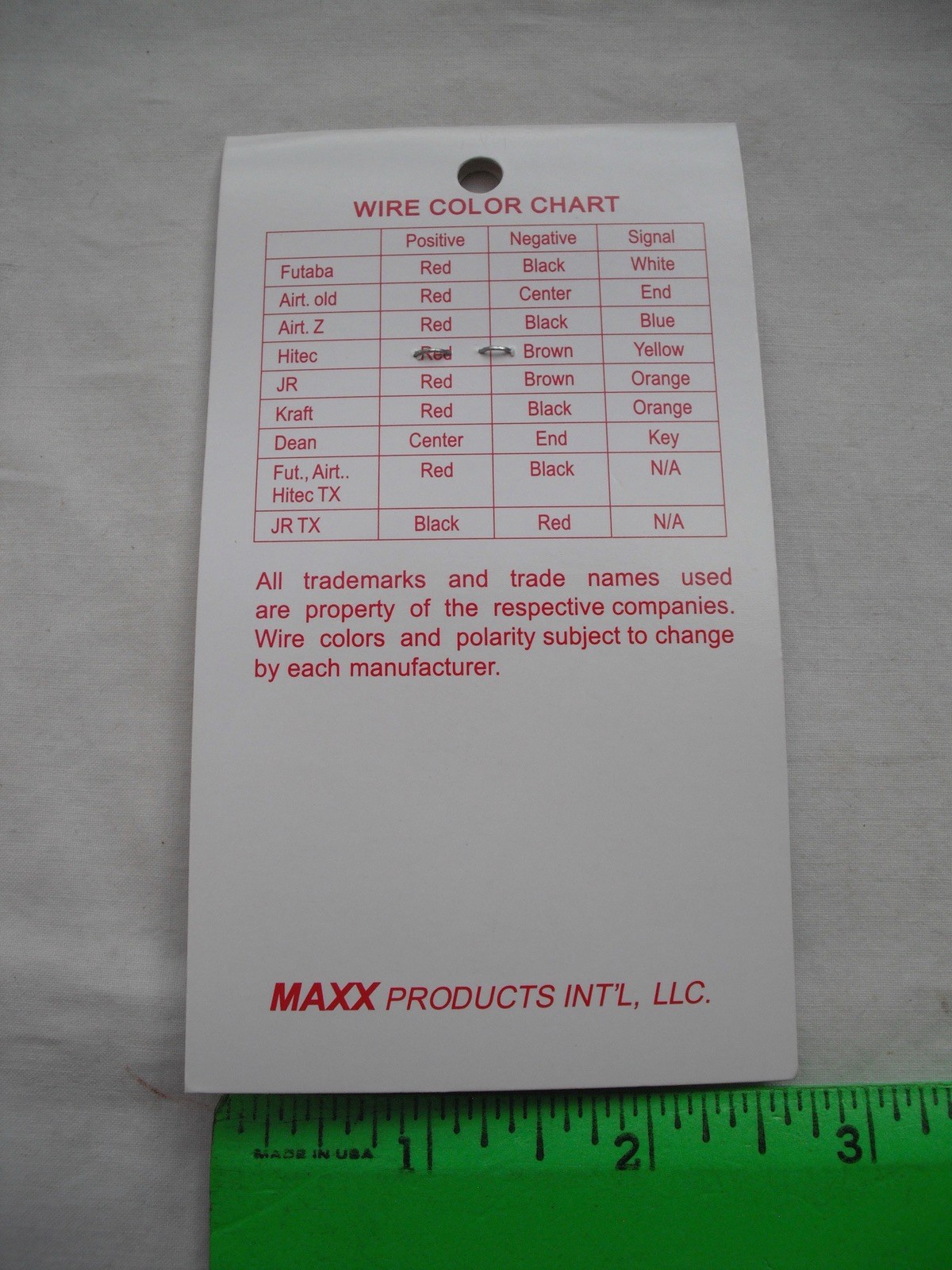 Lot of 3 Maxx Products Mpi 1440 1460 3485 Cable, Extension Y, Hitec JR,Wire