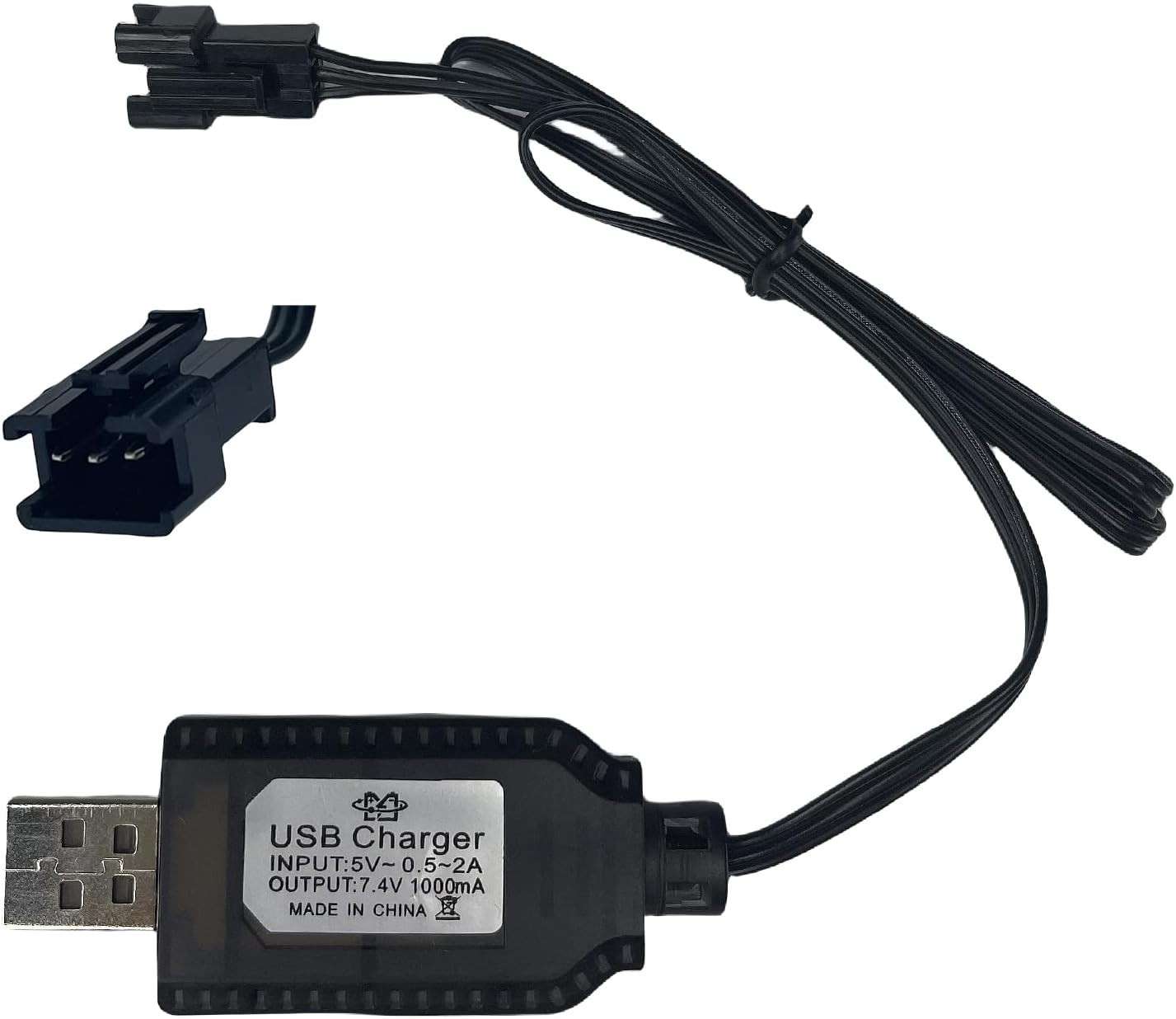 7.4V USB Charger Cable with SM-3PIN Plug Compatible RC Car RC Plane RC Tank RC B