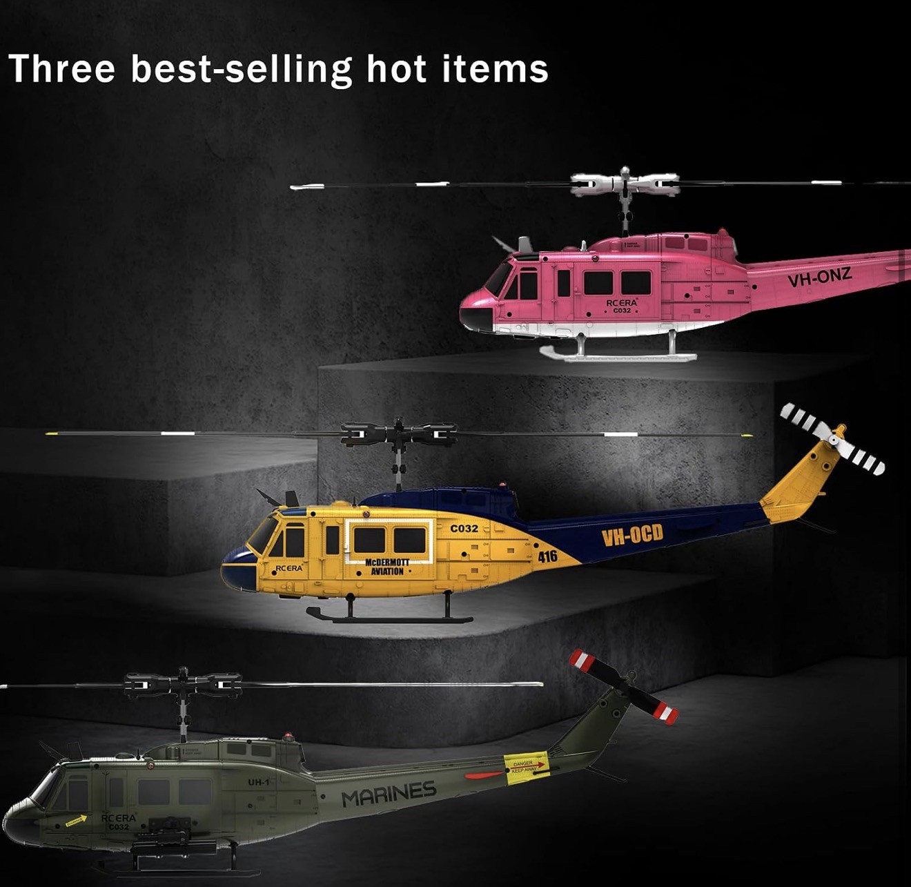 RC ERA C032 UH-1 Huey Helicopter – Remote Control Helicopters | Open Box