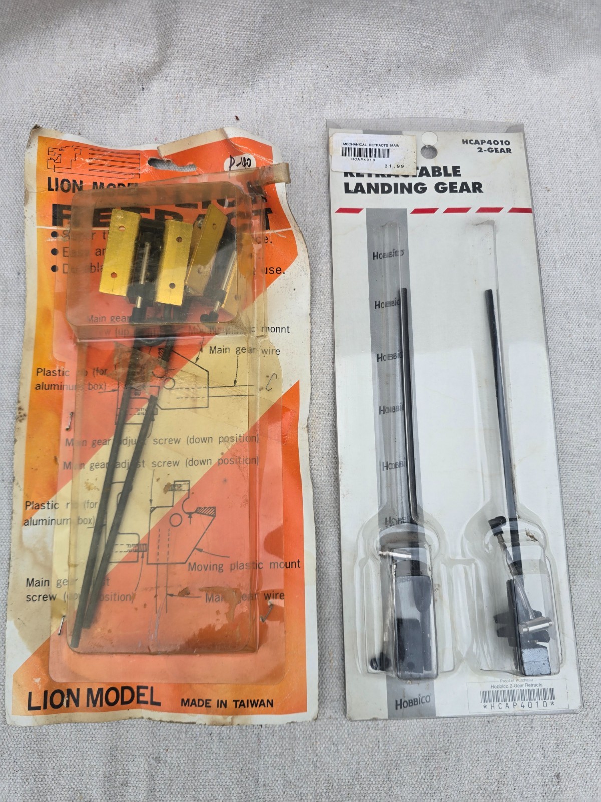 Lot of Lion P-60 & Hobbico HCAP4010 RC Airplane Main Retract Landing Gear