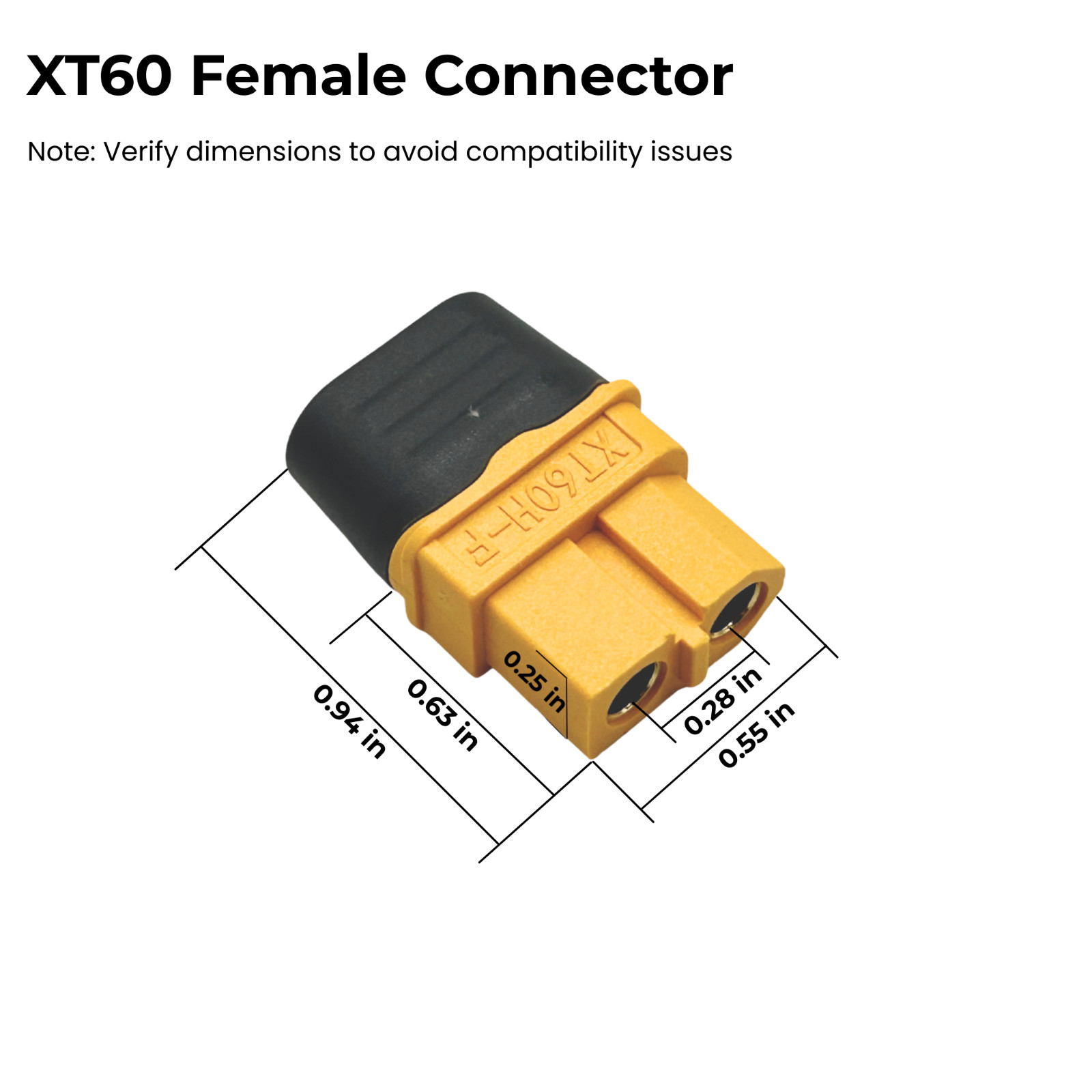XT90 to XT60 Y Splitter Cable 10AWG Female Male Connector 2 Way 1 to 2
