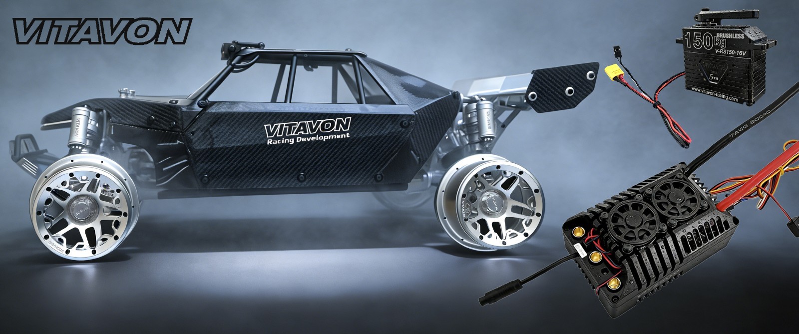Vitavon CNC Alu7075 V2 150kg 15T Brushless Digtal Servo For 1/5 RC Truck