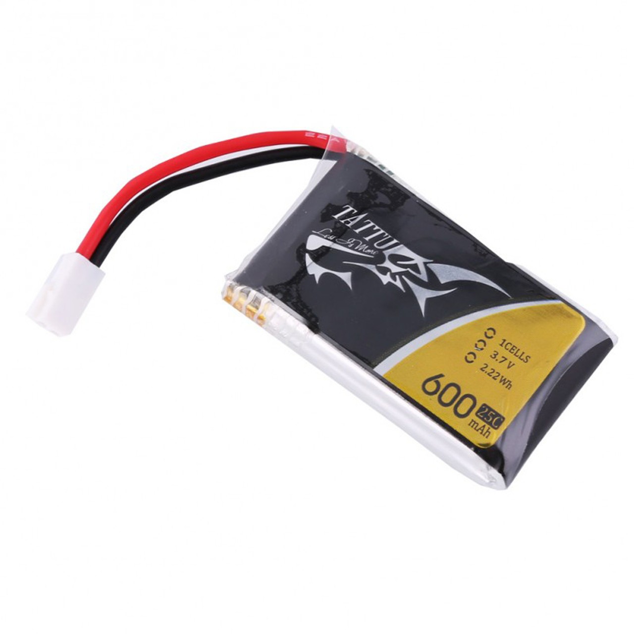 Tattu 25C 600mAh 3.7V 1S Lipo Battery Pack with Molex Plug for Drones (6pcs)