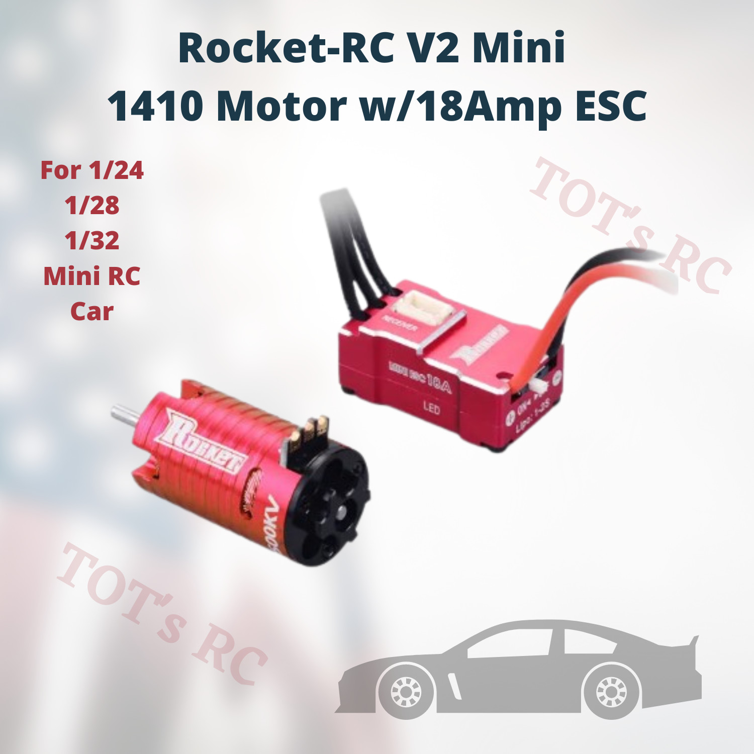 Surpass Hobby Rocket V2 Mini Z 1410 2500KV 3500KV 9500KV Brushless Motor&18A ESC