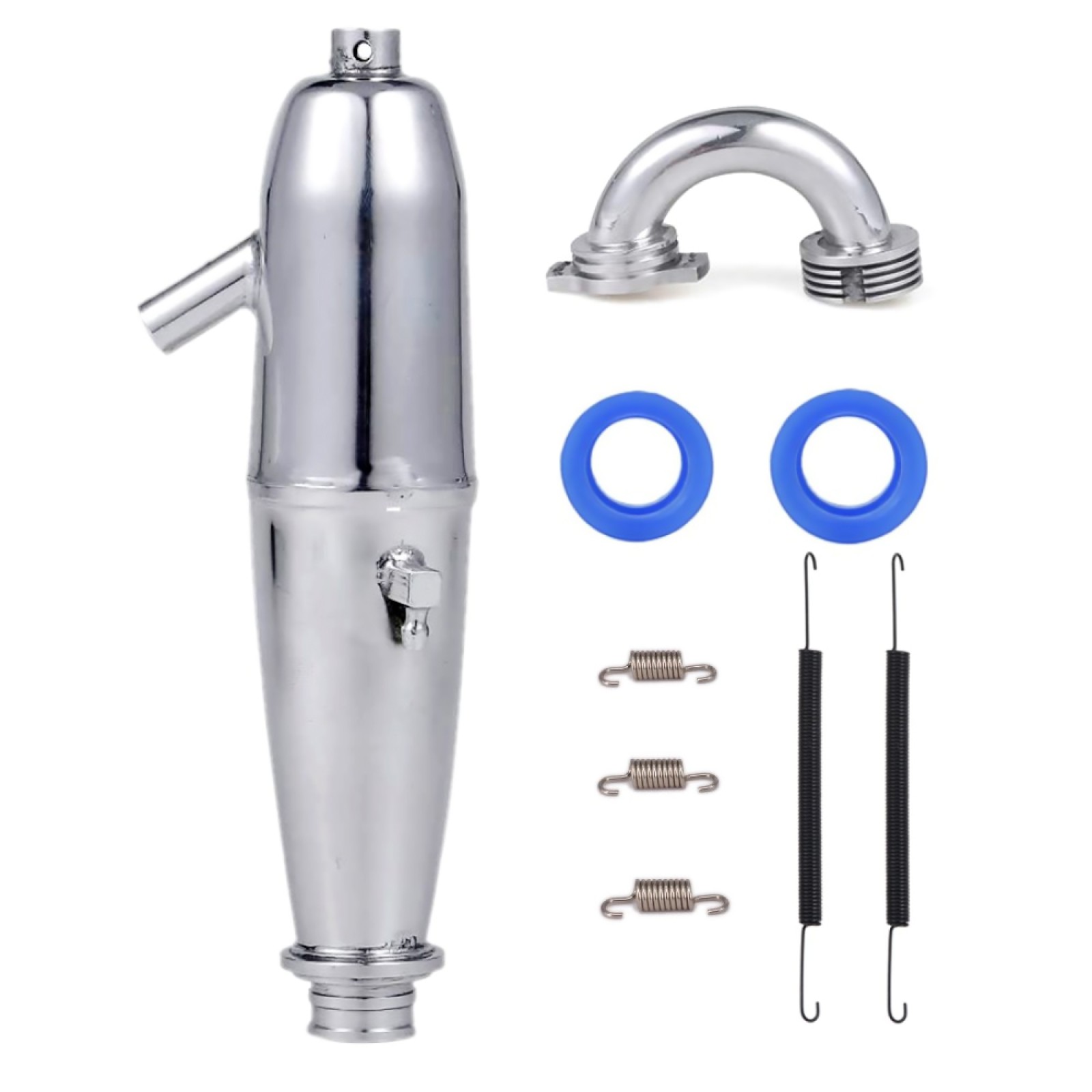 1 Set 1/8 RC Car Exhaust Pipe For HSP HPI Redcat Model Car/SH GO 21 28 Engine e